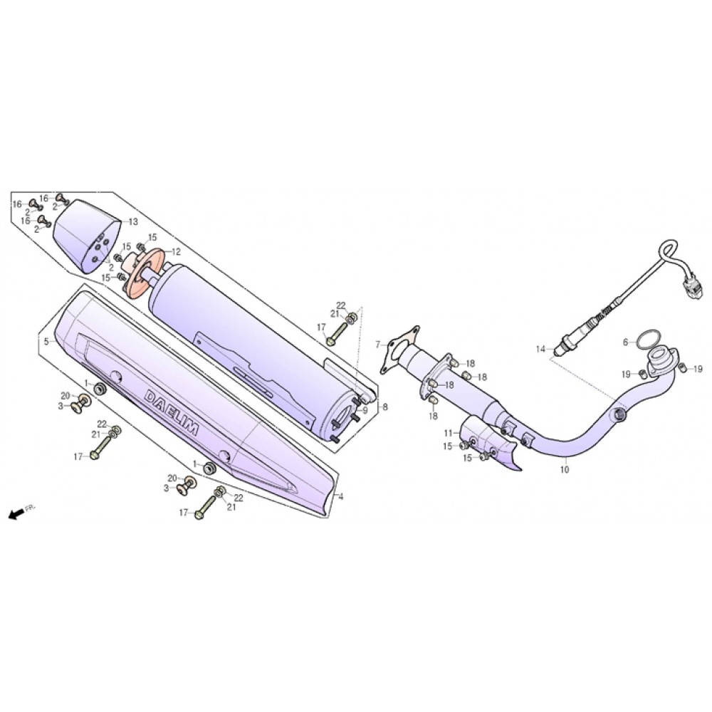 DAELİM SV 250 S3 EGZOZ CONTASI