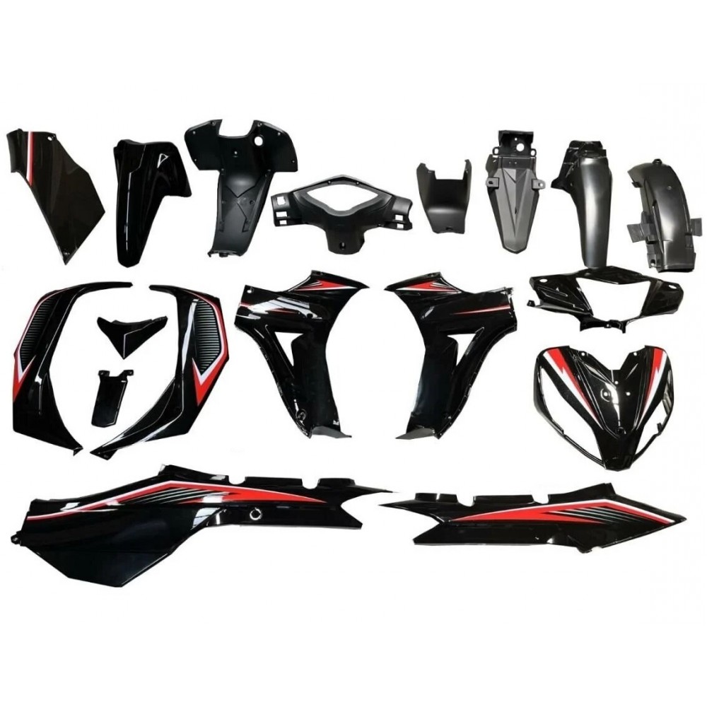 CUB EGE KAPORTA SETİ SİYAH 19 PARÇA CUB EGE KAPORTA SETİ SİYAH 19 PARÇA