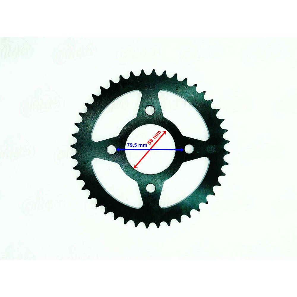 HONDA CBR 125 R(2011-....) BAJAJ DİSCOVER ARKA DİŞLİ 428-44T İ&Ccedil; 58 mm 4 DELİK &Ouml;M