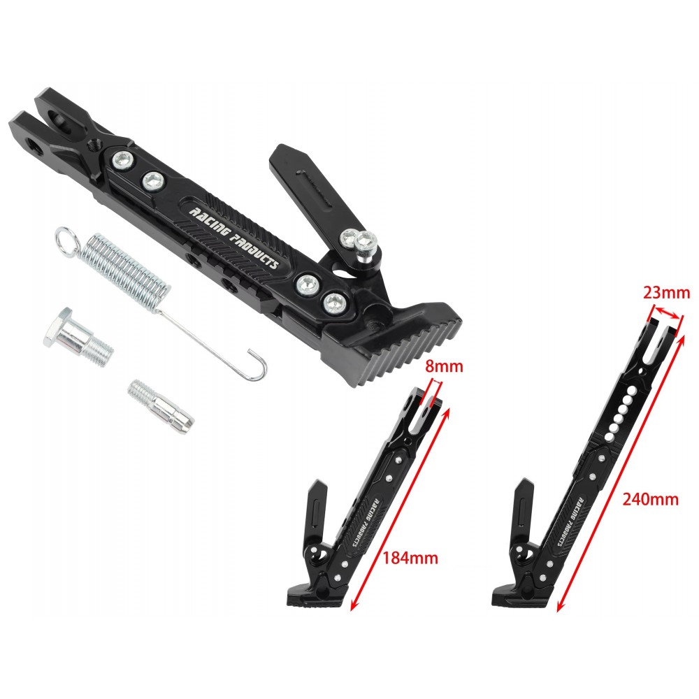 &Uuml;NİVERSAL YAN SEHPA SET AYARLI AL&Uuml;MİNYUM SİYAH