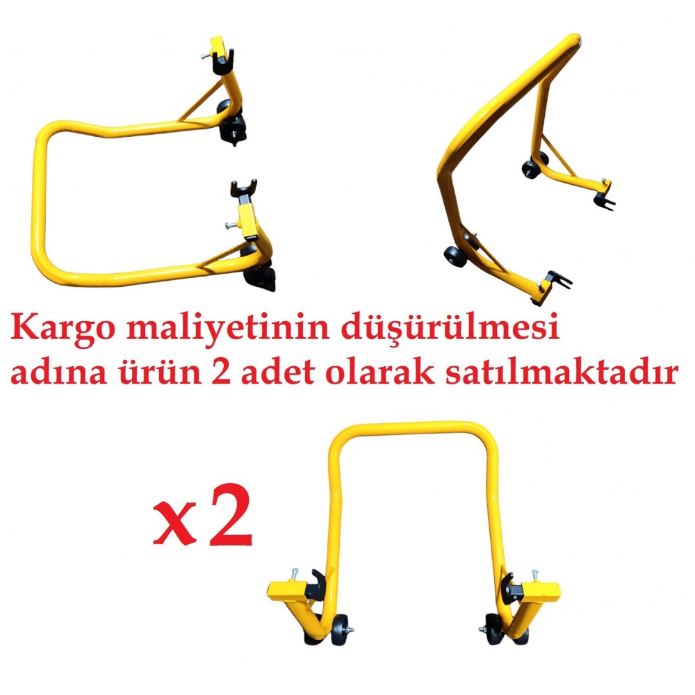 MOTOSİKLET KALDIRMA SEHPASI A KALİTE SARI (2 ADET) (32-2 mm BORU KALINLIĞI)