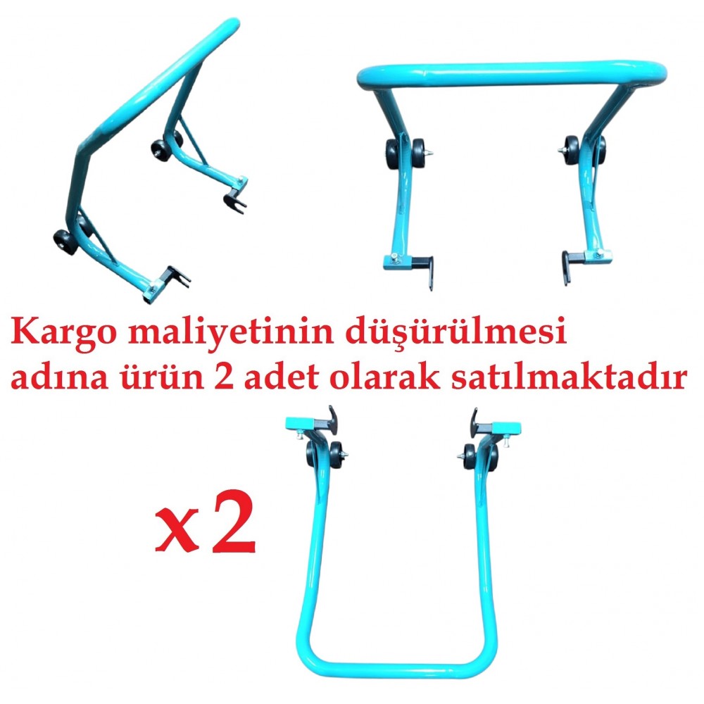 MOTOSİKLET KALDIRMA SEHPASI A KALİTE TURKUAZ (2 ADET) (32-2 mm BORU KALINLIĞI)