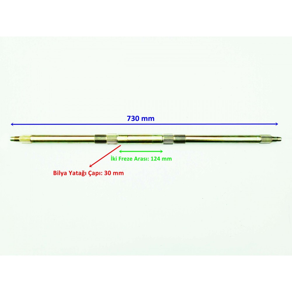 ASYA ATV 110 IBX ARKA AKS 730 mm BİLYA YATAĞI 30 mm