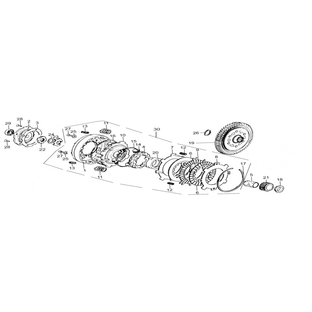 ASYA TURKCUB ZF100-7 DEBRIYAJ MERKEZ DISLI KUCUK 