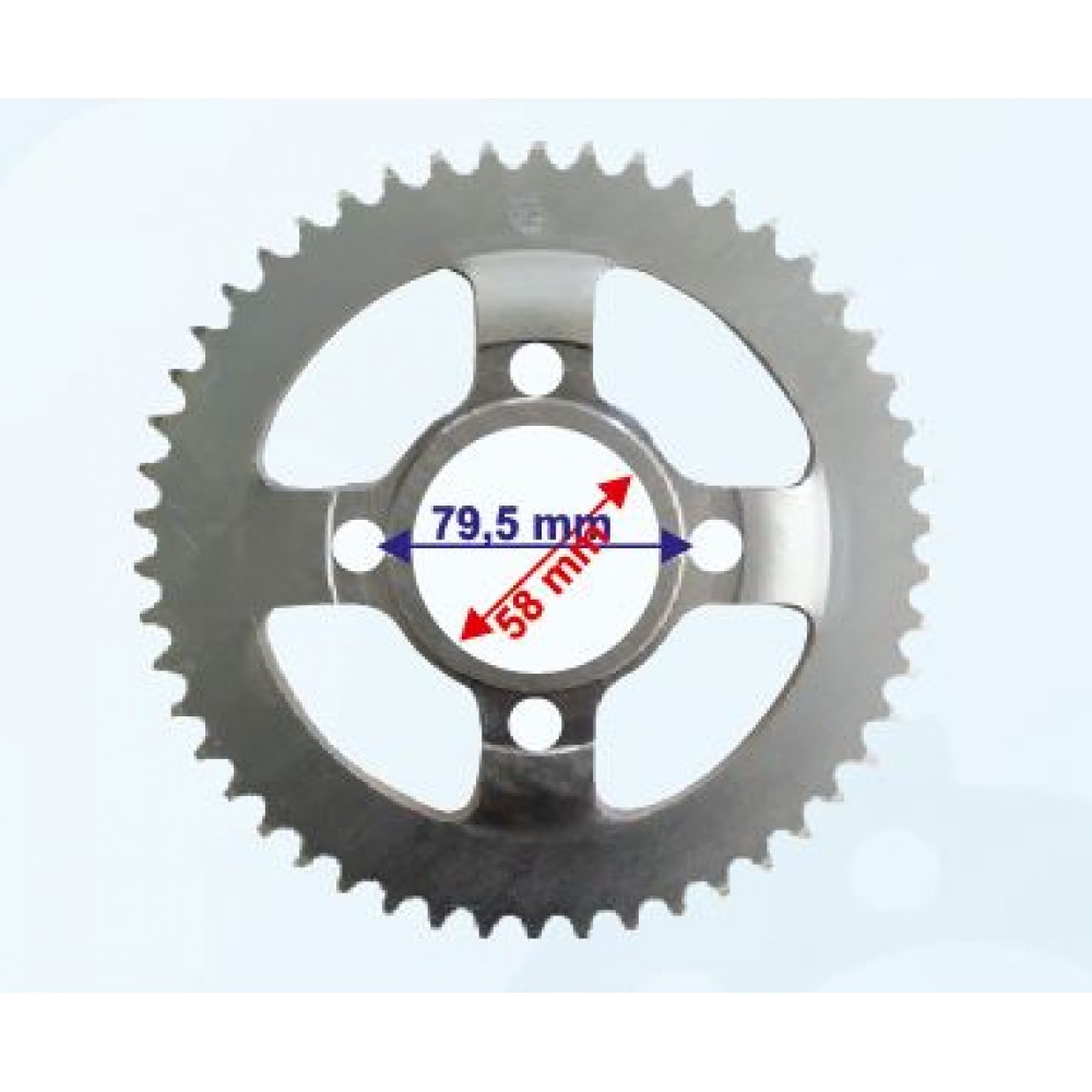 150-200 X-TREME ARKA DİŞLİ 428-50T İÇ 58 mm ÇANAKLI ÖM