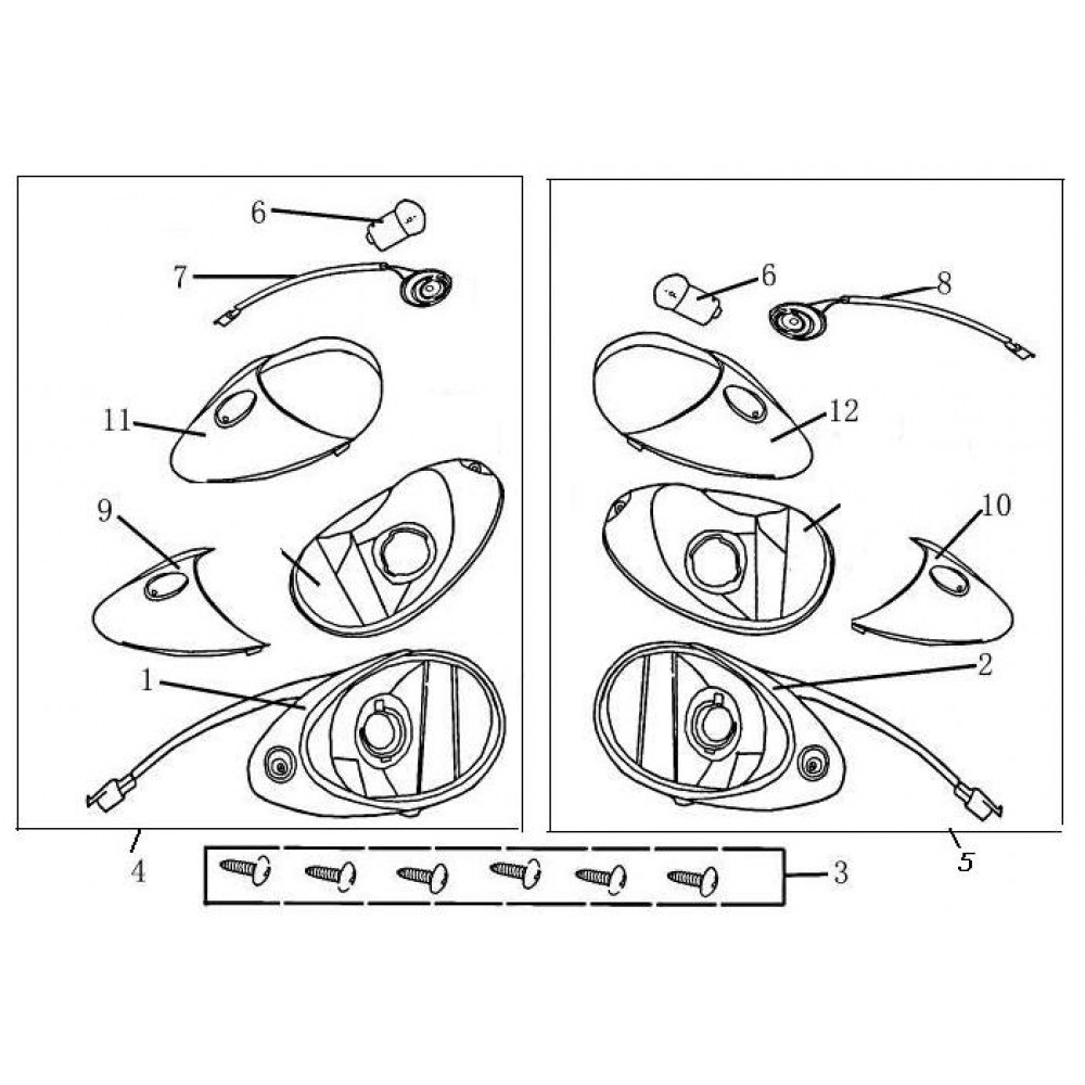 ASYA ARMADA 250 ON SINYAL UST KAPAK SAG SIYAH 