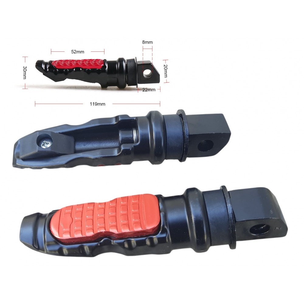 ARKA BASAMAK AL&Uuml;MİNYUM KIRMIZI-SİYAH