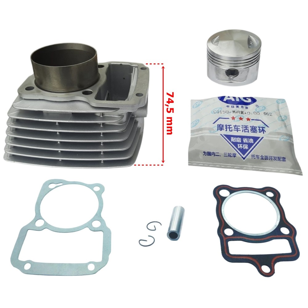 CG 175 SİLİNDİR KOMPLE 62 mm 74,5 BOY 15 PİM