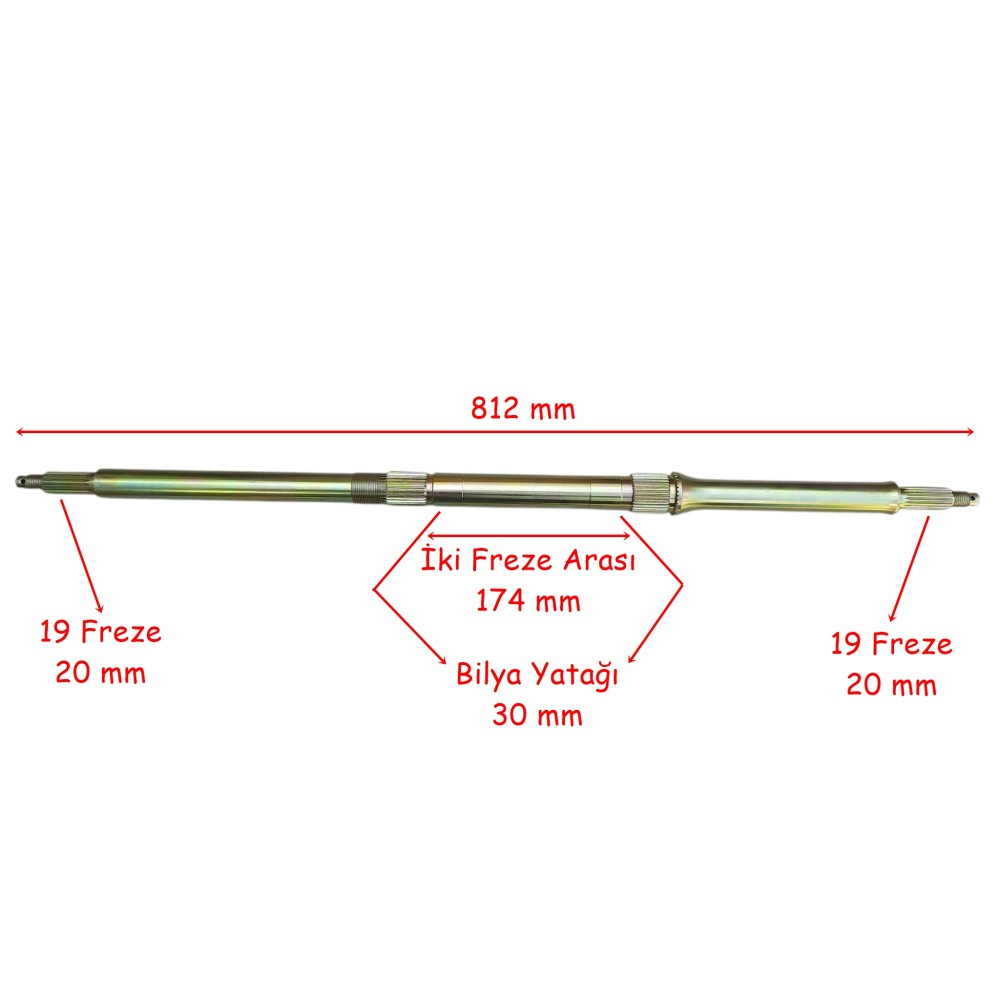 ATV ACESS 110 AKS 812 mm İKİ YİVLİ BİLYA YATAĞI 30 mm 19 FREZE ÖM ATV ACESS 110 AKS 812 mm İKİ YİVLİ BİLYA YATAĞI 30 mm 19 FREZE ÖM