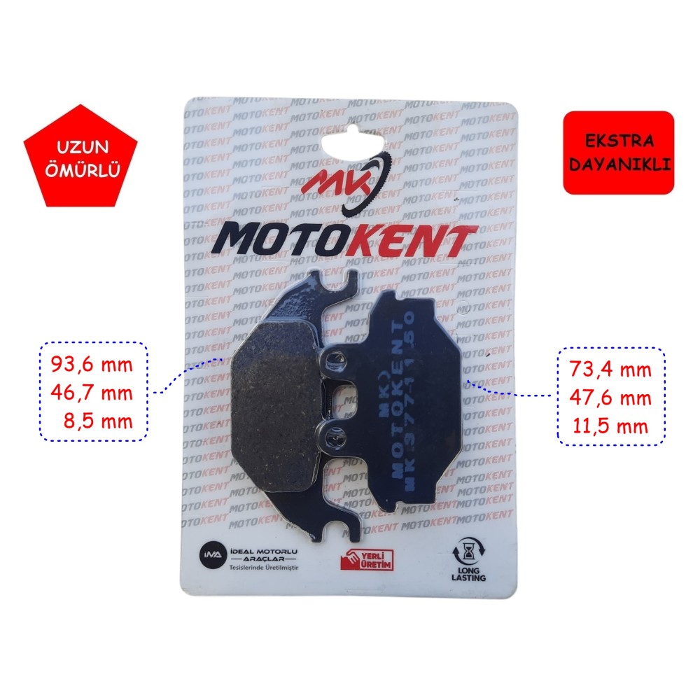 &Ouml;N-ARKA FREN DİSK BALATASI FA377 CFORCE 110 - CECTEK 500 GLADİATOR CAN-AM