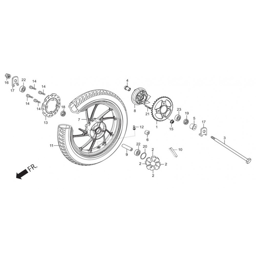 HERO XPULSE 200T ARKA DISLI BAGLANTI TAKOZU (KAMPAMA)