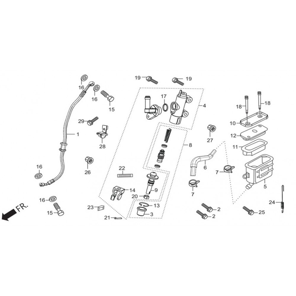 HERO XPULSE 200T ARKA FREN HIDROLIK FREN MERKEZI