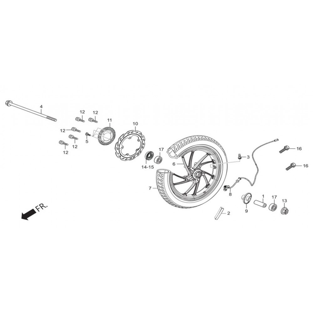 HERO XPULSE 200T FREN DISK CIVATASI 8 X 24