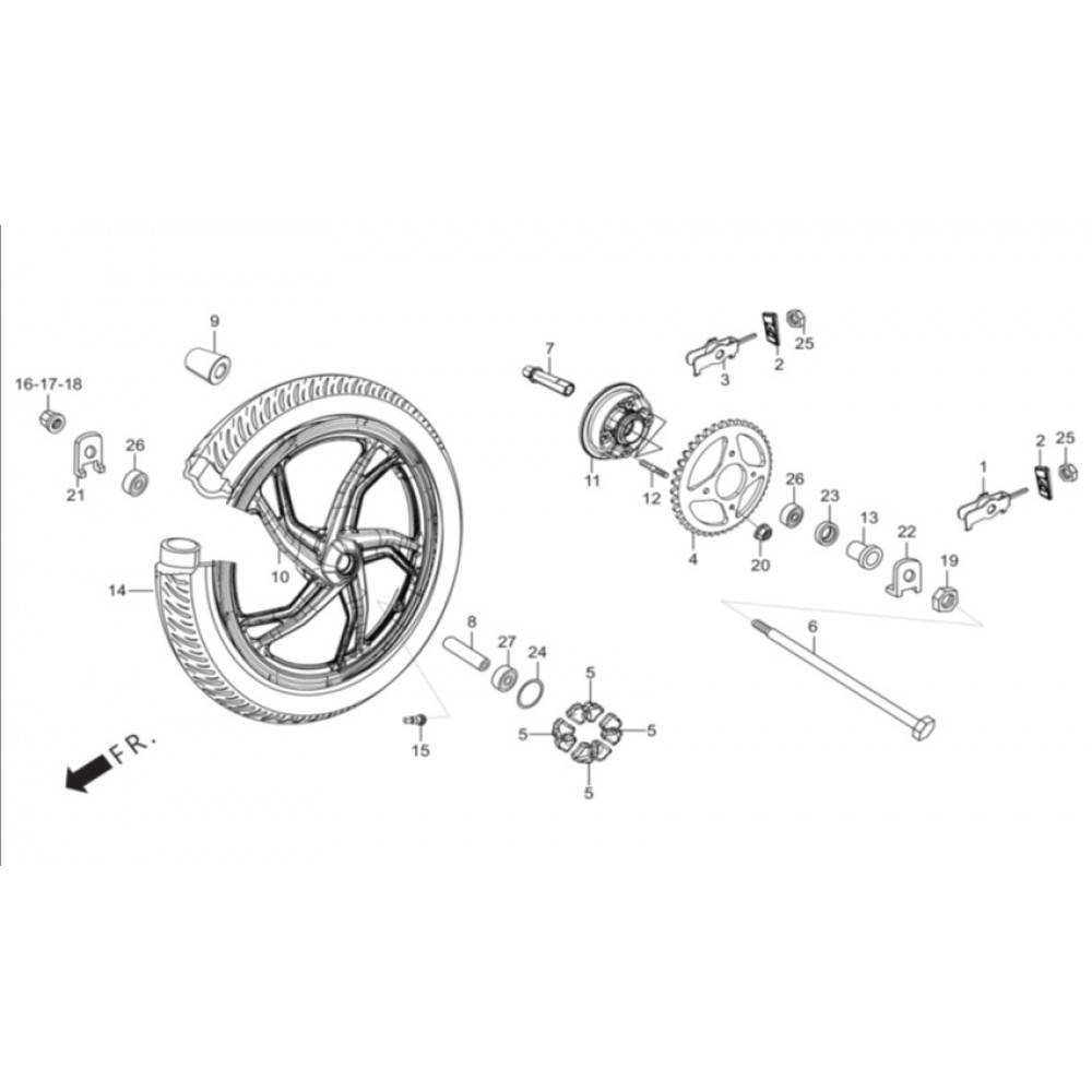 HERO IGNITOR 125 AKS ARKA TEKER HERO IGNITOR 125 AKS ARKA TEKER