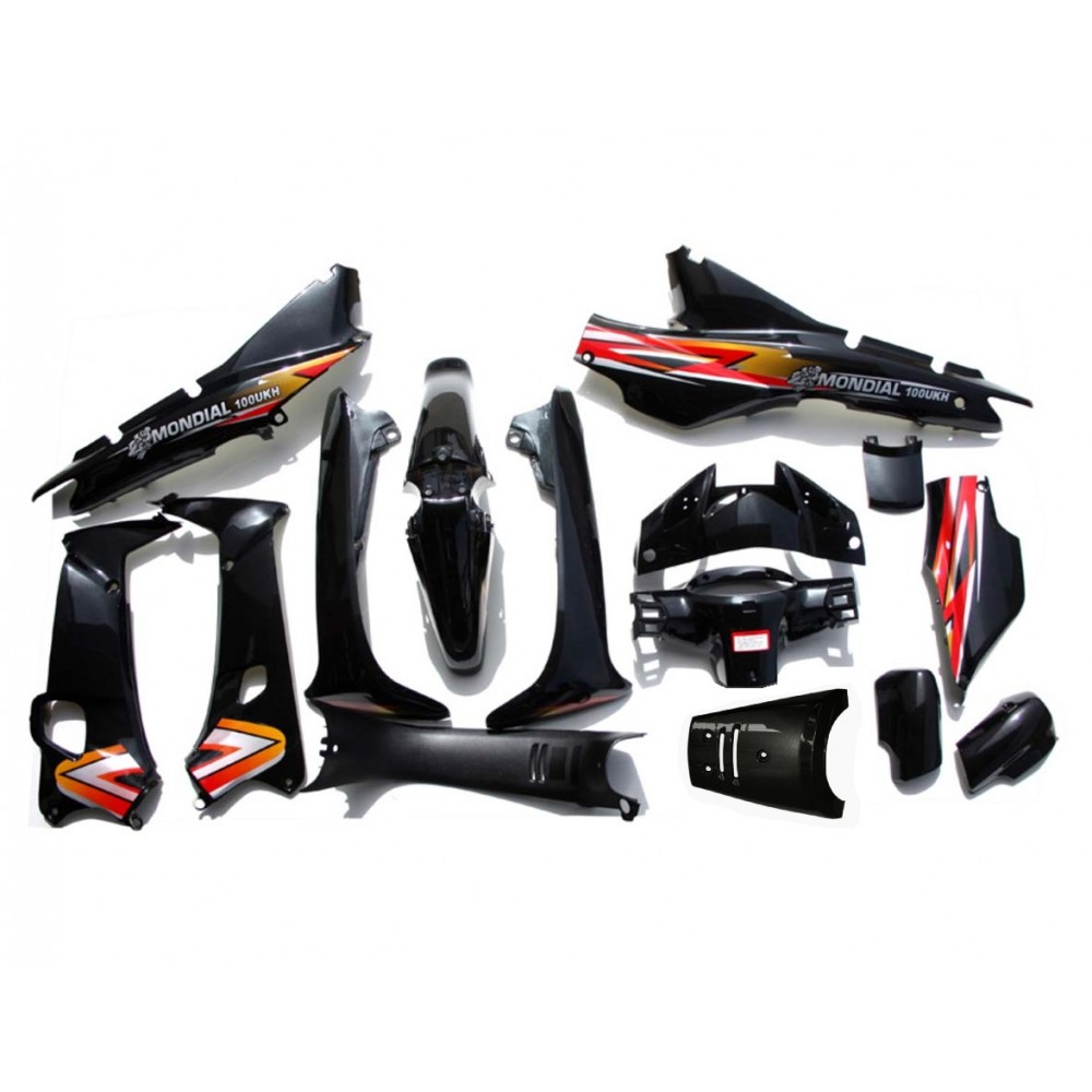 MFH KH KAPORTA SETİ SİYAH 15 PAR&Ccedil;A (MONDİAL STİCKER)