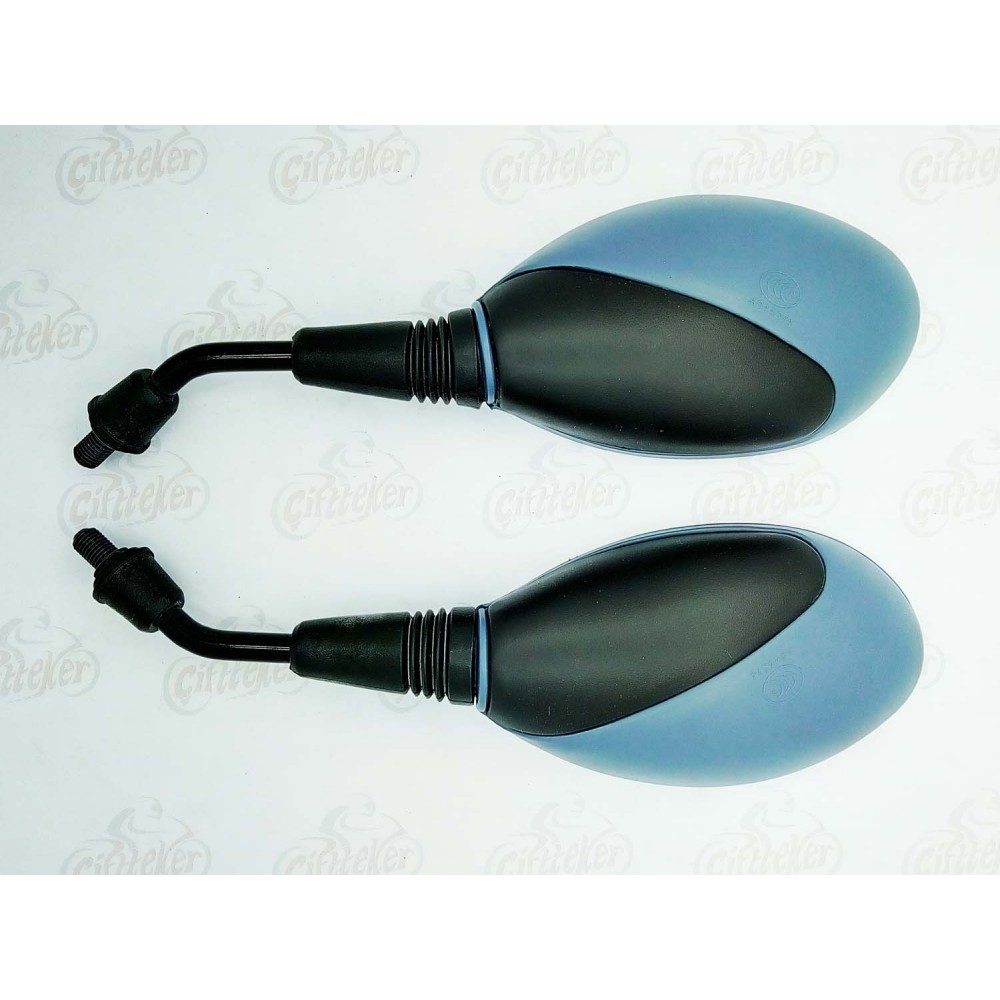 AYNA CUB SİYAH-A&Ccedil;IK MAVİ QY114 10 mm
