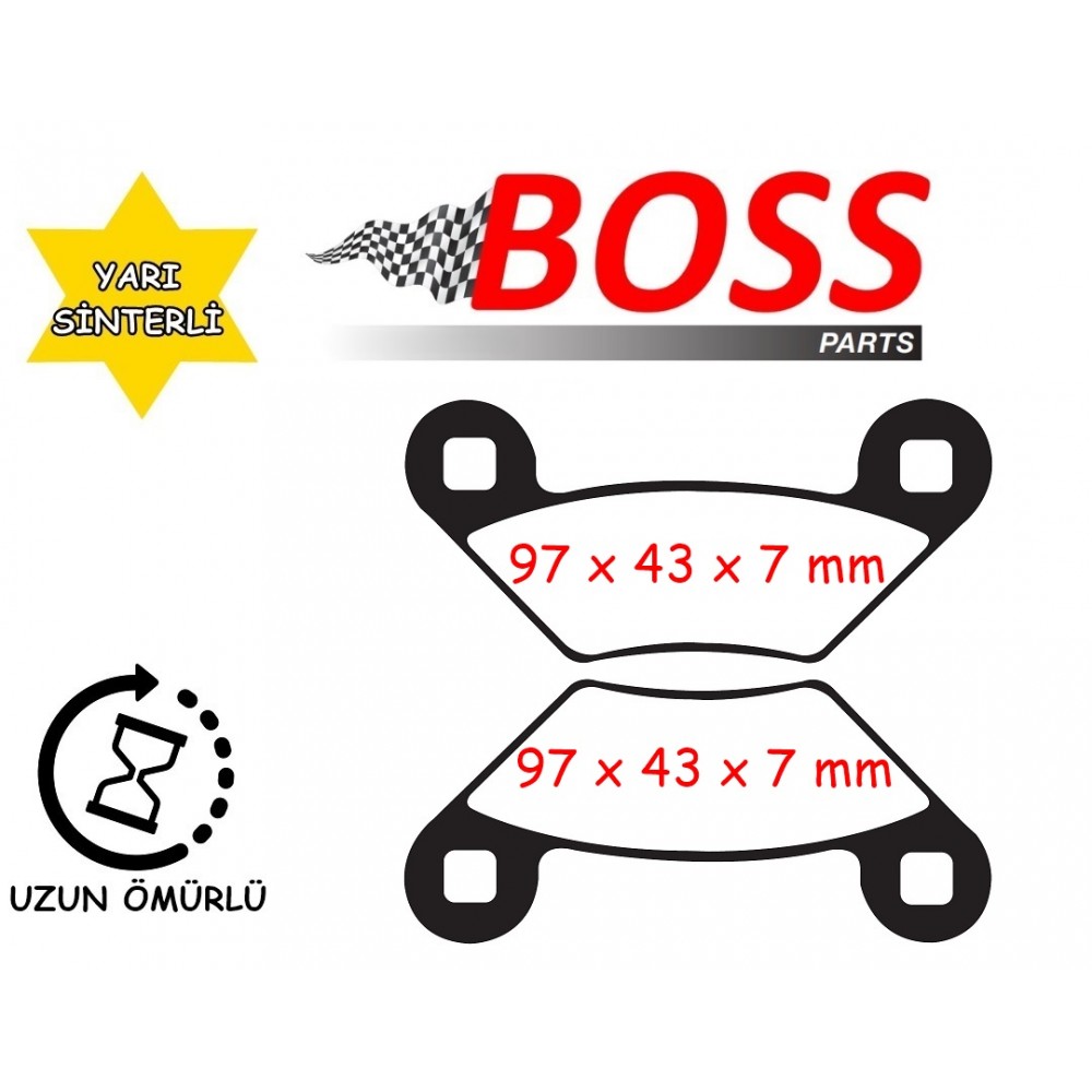 ATV POLARİS FREN DİSK BALATASI BOSS FA475 ATV POLARİS FREN DİSK BALATASI BOSS FA475