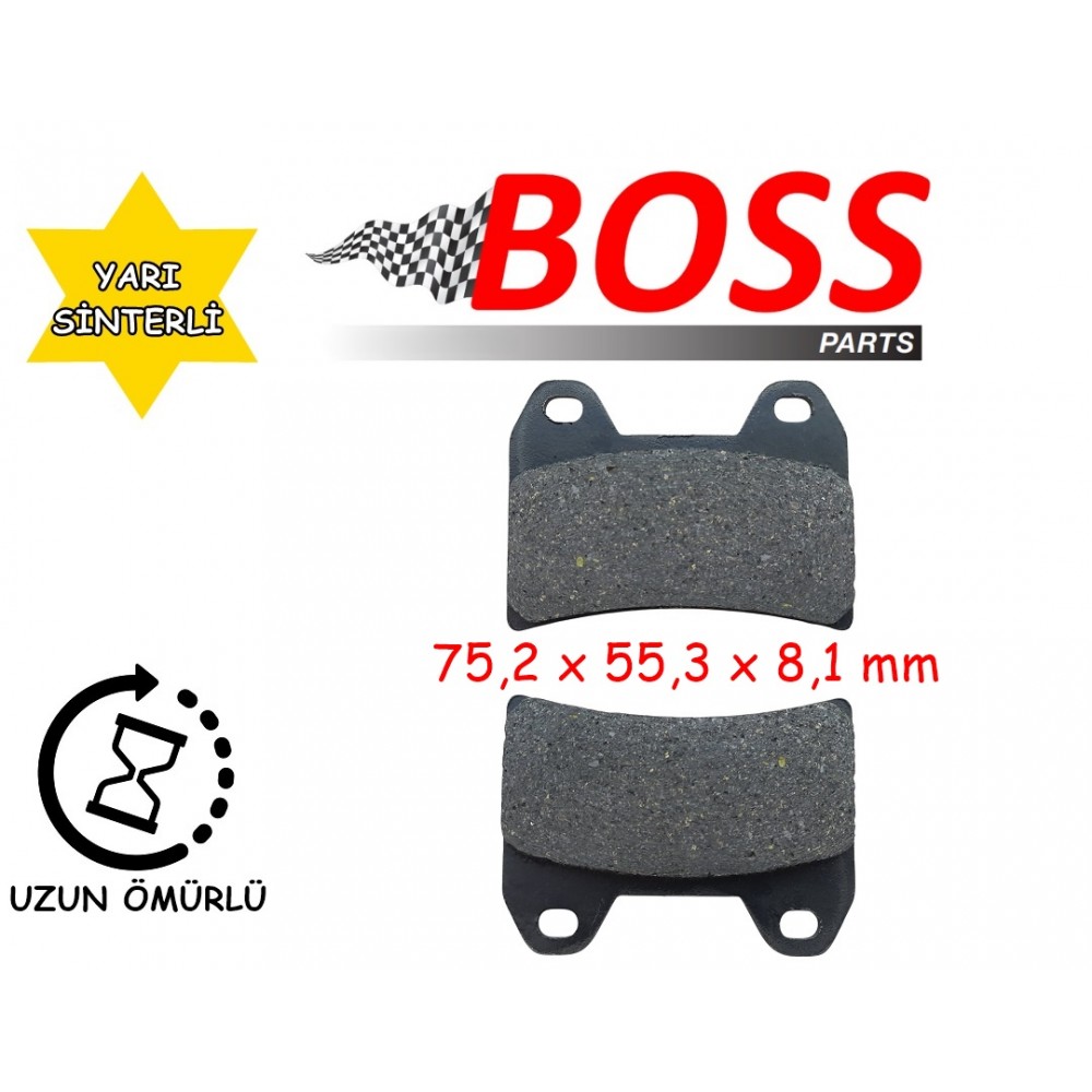 CF MT800 CLX 700 &Ouml;N FREN DİSK BALATASI BOSS FA244