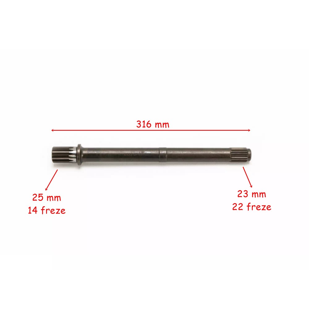 ATV CF ÖN ŞAFT MİLİ 316 mm 400-500-625, 600 UU-ATR-UTR-AU ORJ ATV CF ÖN ŞAFT MİLİ 316 mm 400-500-625, 600 UU-ATR-UTR-AU ORJ