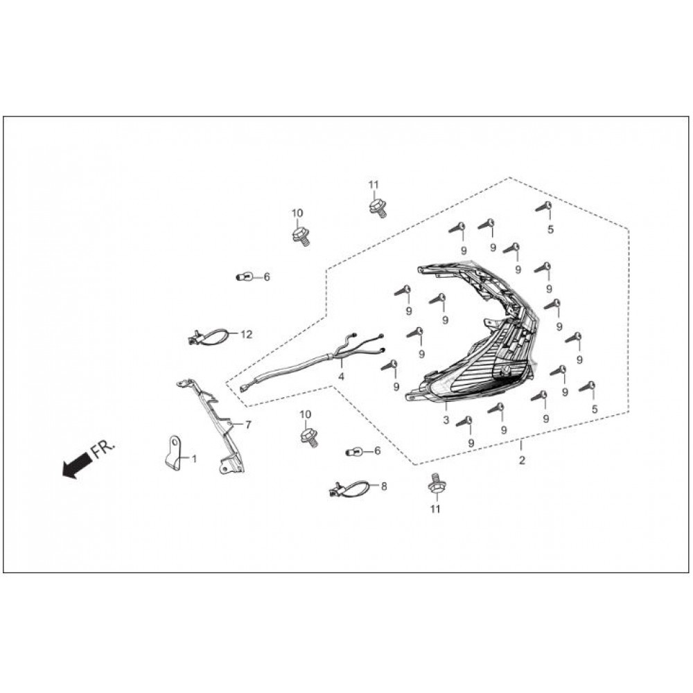 DASH 110 EURO 5 ARKA STOP BRAKETI
