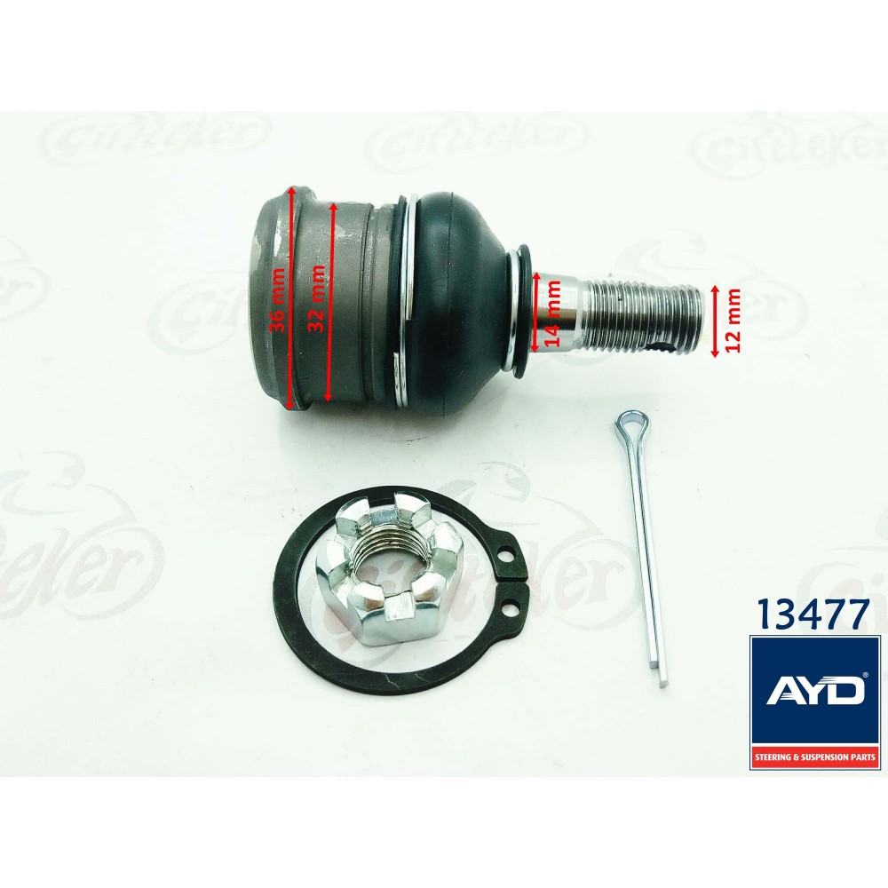 ATV KANUNİ &Uuml;ST ROTİL K&Uuml;&Ccedil;&Uuml;K SEKMANLI 13477 12-14-32-36 mm