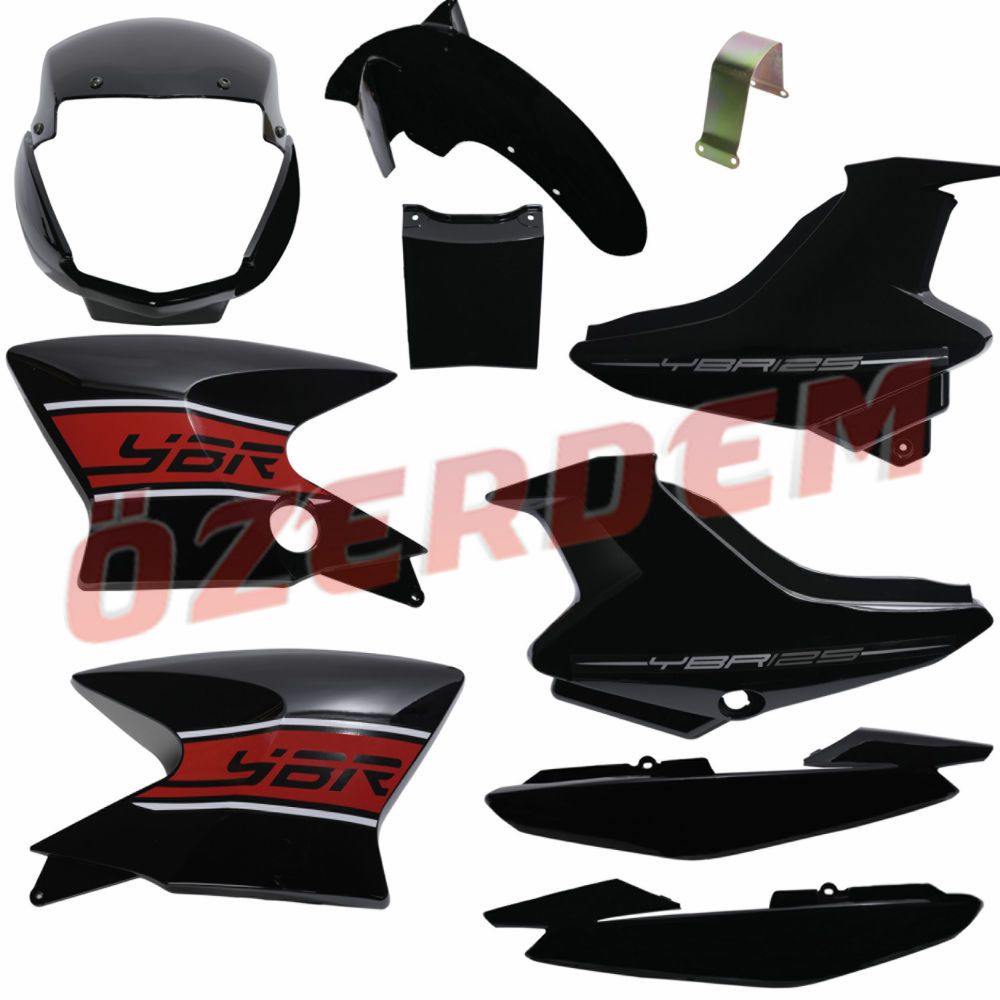YAMAHA YBR KAPORTA SETİ SİYAH 2010 10 PARÇA YAMAHA YBR KAPORTA SETİ SİYAH 2010 10 PARÇA