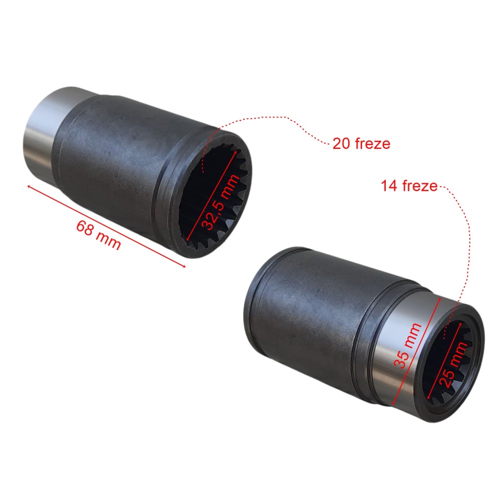 ATV CF 550 ŞAFT KAYICI KOVAN İ&Ccedil; 14-20 FREZE 68 mm &Ouml;M