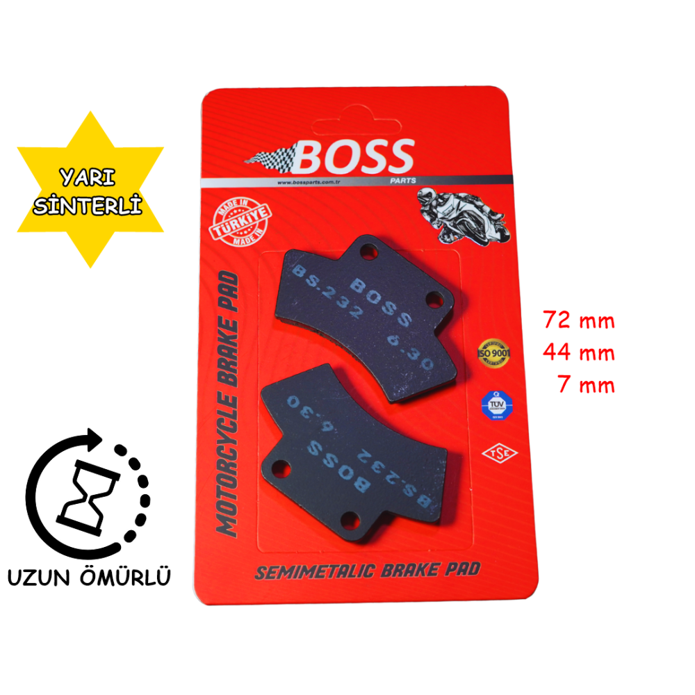 PARK FREN DİSK BALATASI BOSS FA232 ATV CF MOTO 500-625 POLARİS QUADZILLA JORDAN PARK FREN DİSK BALATASI BOSS FA232 ATV CF MOTO 500-625 POLARİS QUADZILLA JORDAN