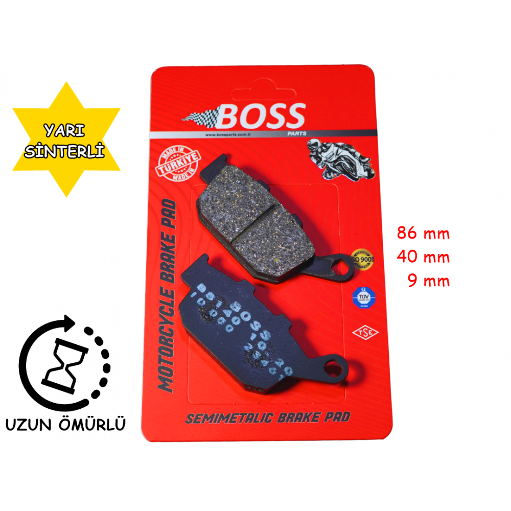 ARKA FREN DİSK BALATASI BOSS FA140 CBR 250(87-94) CBR 500R(2013-2016) XL 700 YAMAHA XJ 6(2009-2013)