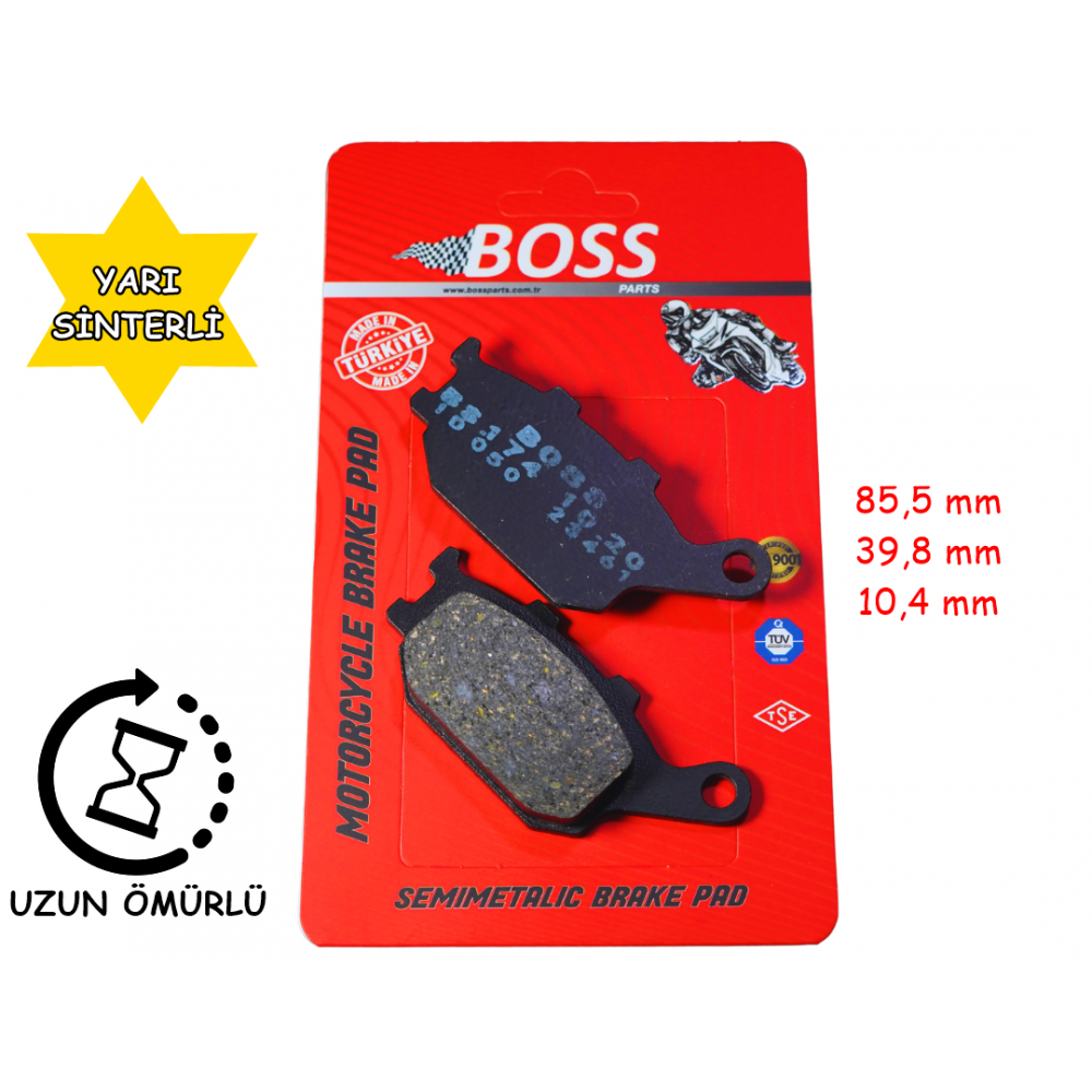 ARKA FREN DİSK BALATA BOSS FA174 HONDA-CBR600 F-CBF600-NC700 S-YAMAHA MT-09-FAZER8-KAWASAKİ Z 650