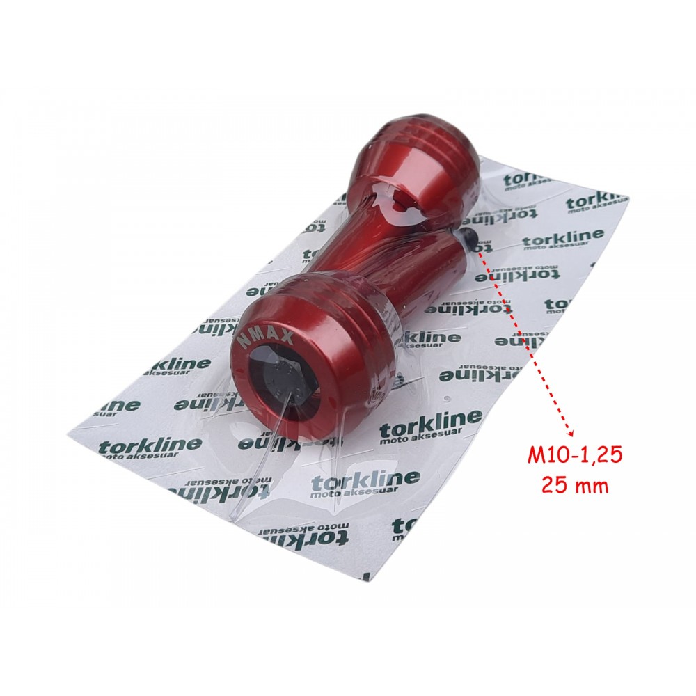 NMAX EGZOZ KORUMA TAKOZU AL&Uuml;MİNYUM KIRMIZI 2 Lİ