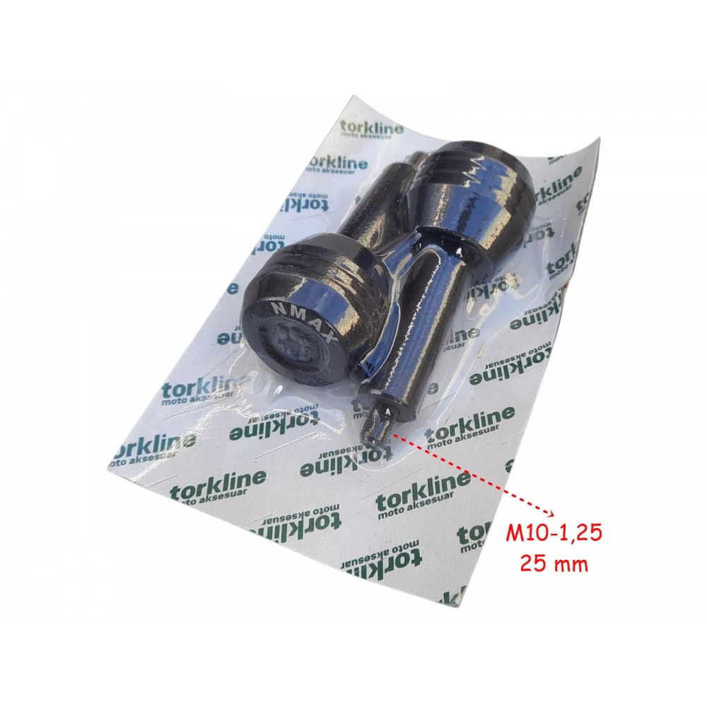 NMAX EGZOZ KORUMA TAKOZU AL&Uuml;MİNYUM SİYAH 2 Lİ