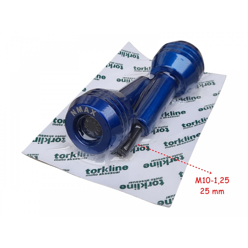 NMAX EGZOZ KORUMA TAKOZU AL&Uuml;MİNYUM MAVİ 2 Lİ