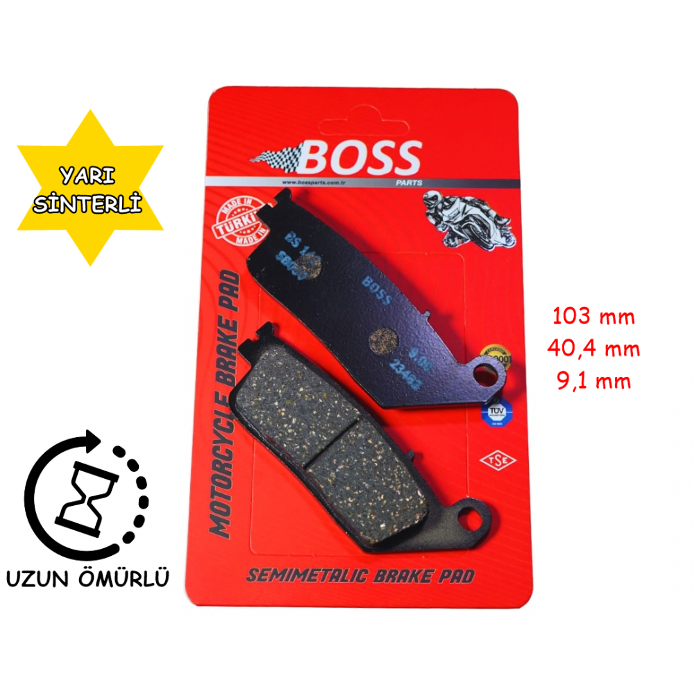 XMAX 250 ÖN FREN DİSK BALATASI (2014-....) BOSS FA196 XMAX 250 ÖN FREN DİSK BALATASI (2014-....) BOSS FA196
