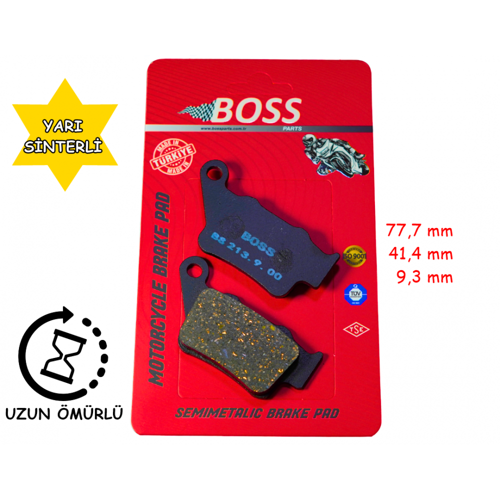 ARKA FREN DİSK BALATASI BOSS FA213 CF NK250 CLX 700 YAMAHA MT-03 ARKA FREN DİSK BALATASI BOSS FA213 CF NK250 CLX 700 YAMAHA MT-03