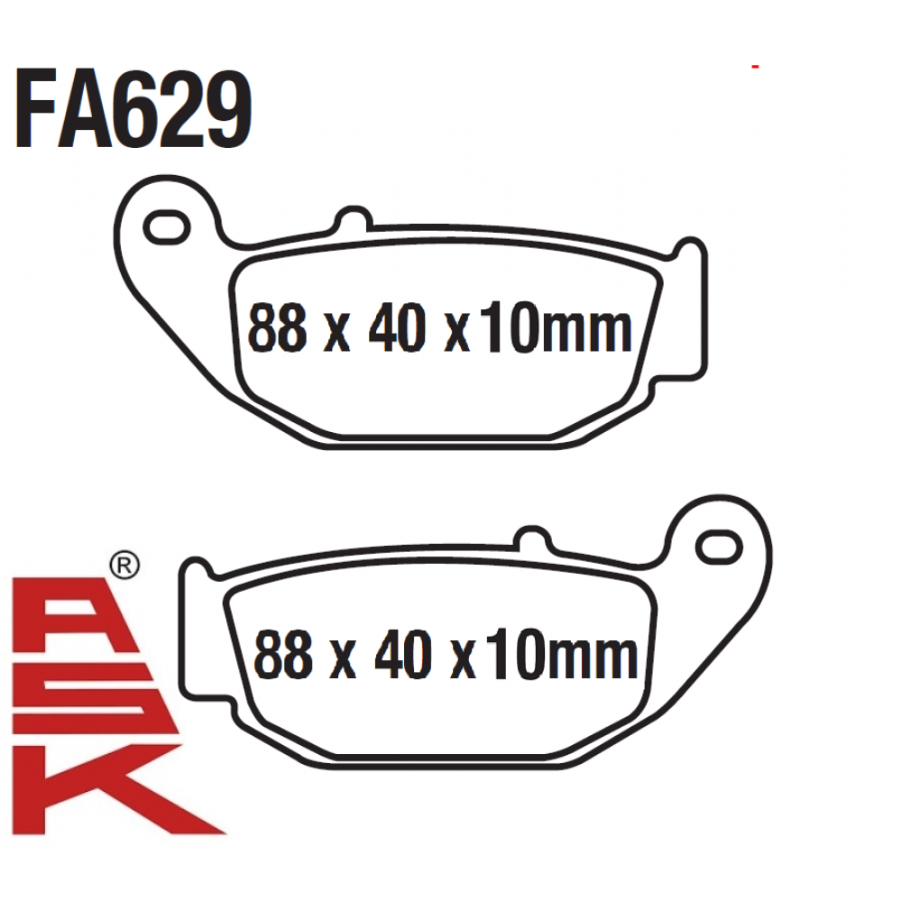 CF SR250-450 NK 250 ARKA FREN DİSK BALATASI ASK (ABS) FA629