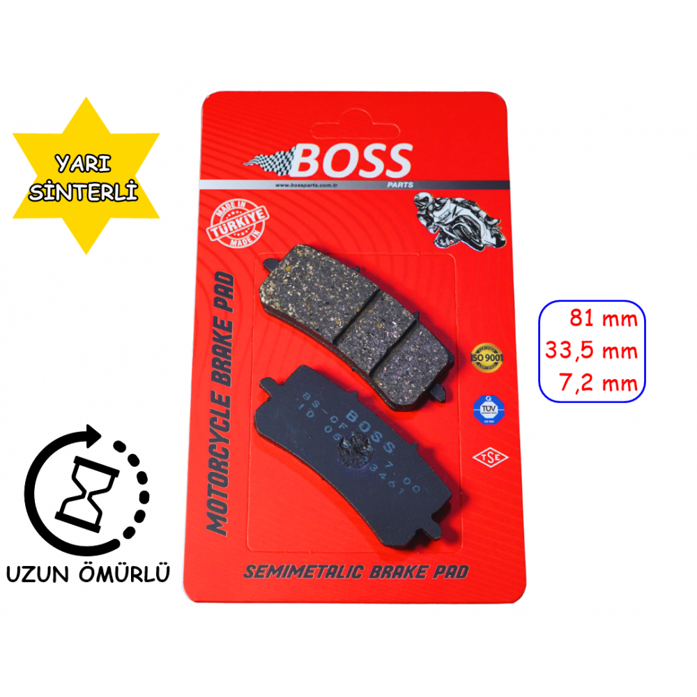 CF MOTO NK 150-250 &Ouml;N FREN DİSK BALATASI (ABS) BOSS