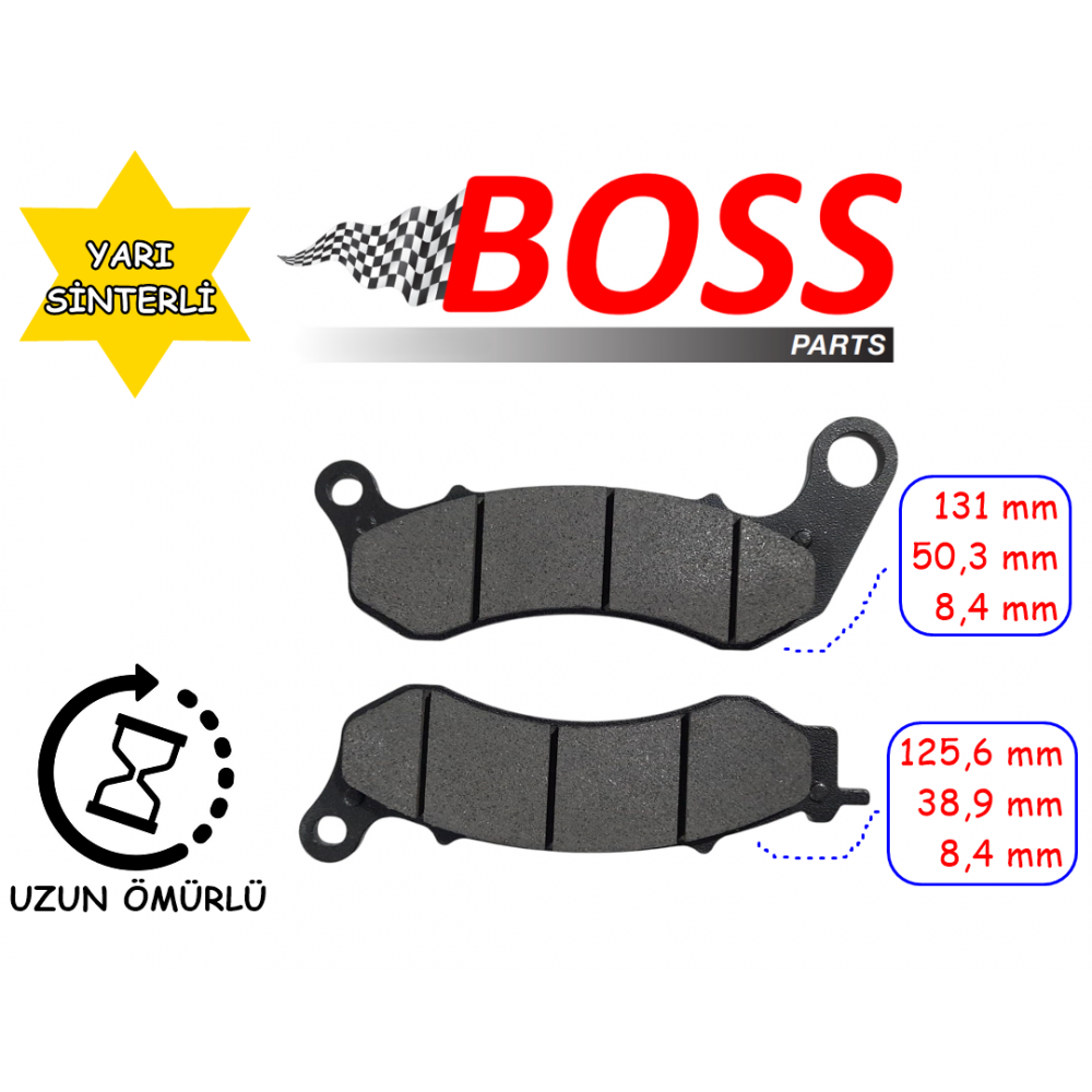 CF MOTO NK 250 &Ouml;N FREN DİSK BALATASI (E5) BOSS BS705