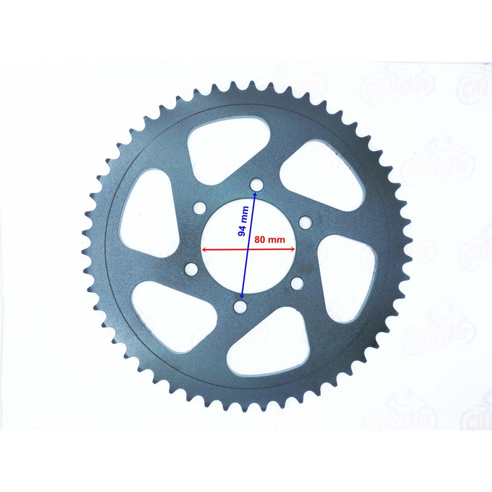 CF NK 400 ARKA DİŞLİ 520-54T İÇ 80 mm 6 DELİKLİ ÖM CF NK 400 ARKA DİŞLİ 520-54T İÇ 80 mm 6 DELİKLİ ÖM