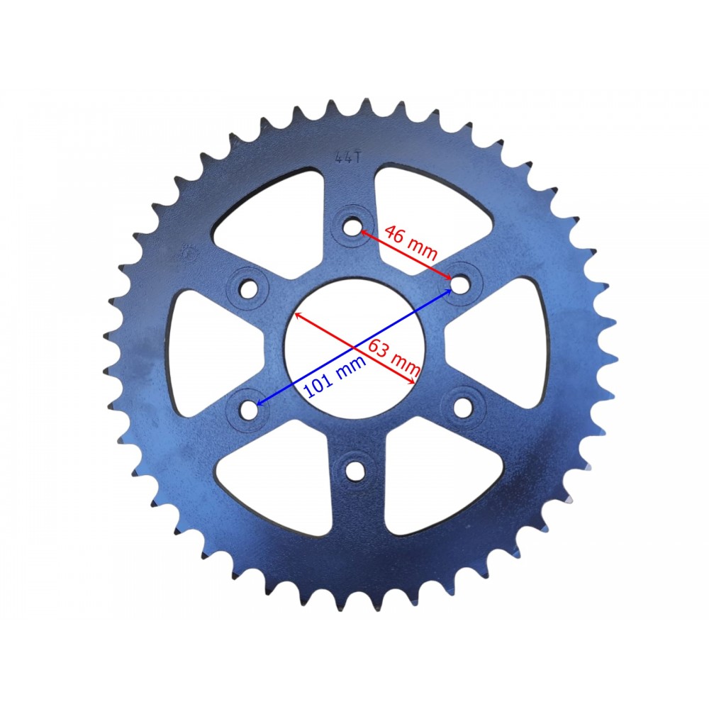 ARKA DİŞLİ 520-44T İ&Ccedil; 63 mm 6 DELİKLİ BAJAJ DOMİNAR 400 - KTM DUKE 390 &Ouml;M