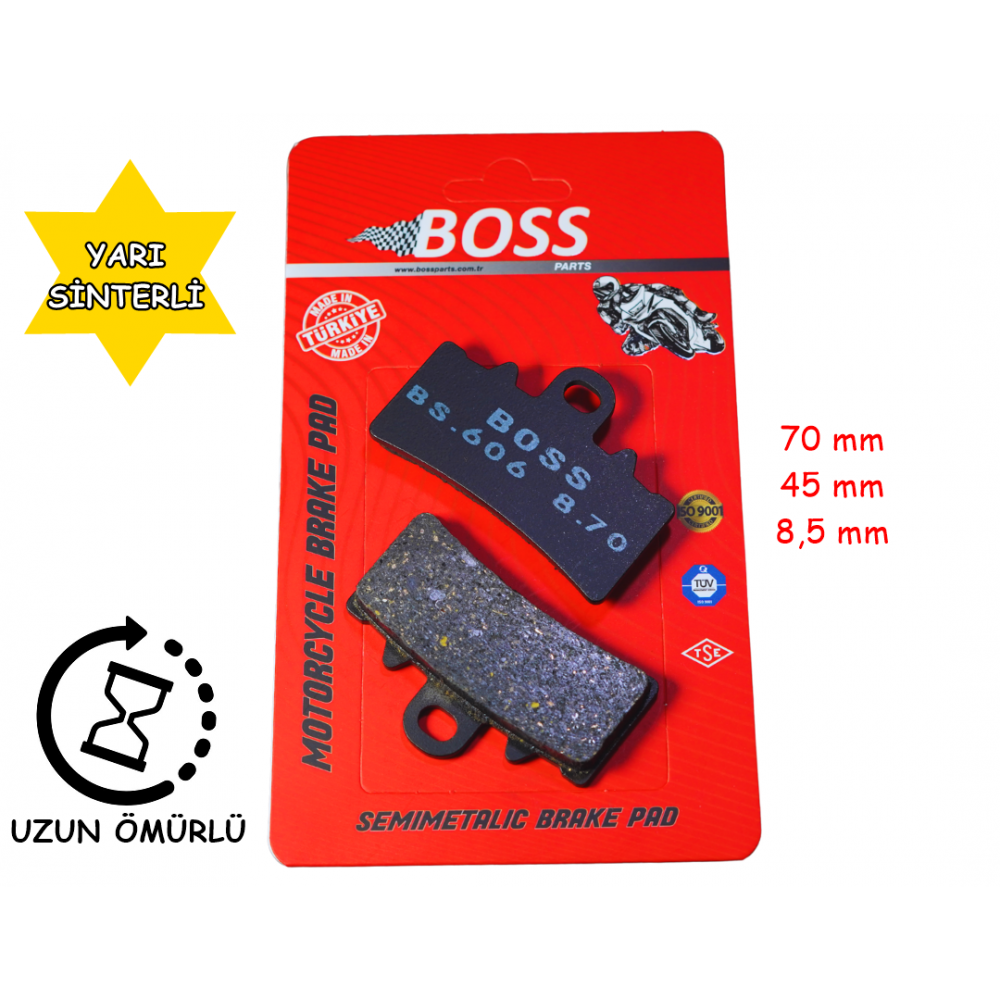 ÖN FREN DİSK BALATASI BOSS FA606 BAJAJ DOMİNAR 250-400 KTM RC DUKE 125-200-390 ÖN FREN DİSK BALATASI BOSS FA606 BAJAJ DOMİNAR 250-400 KTM RC DUKE 125-200-390