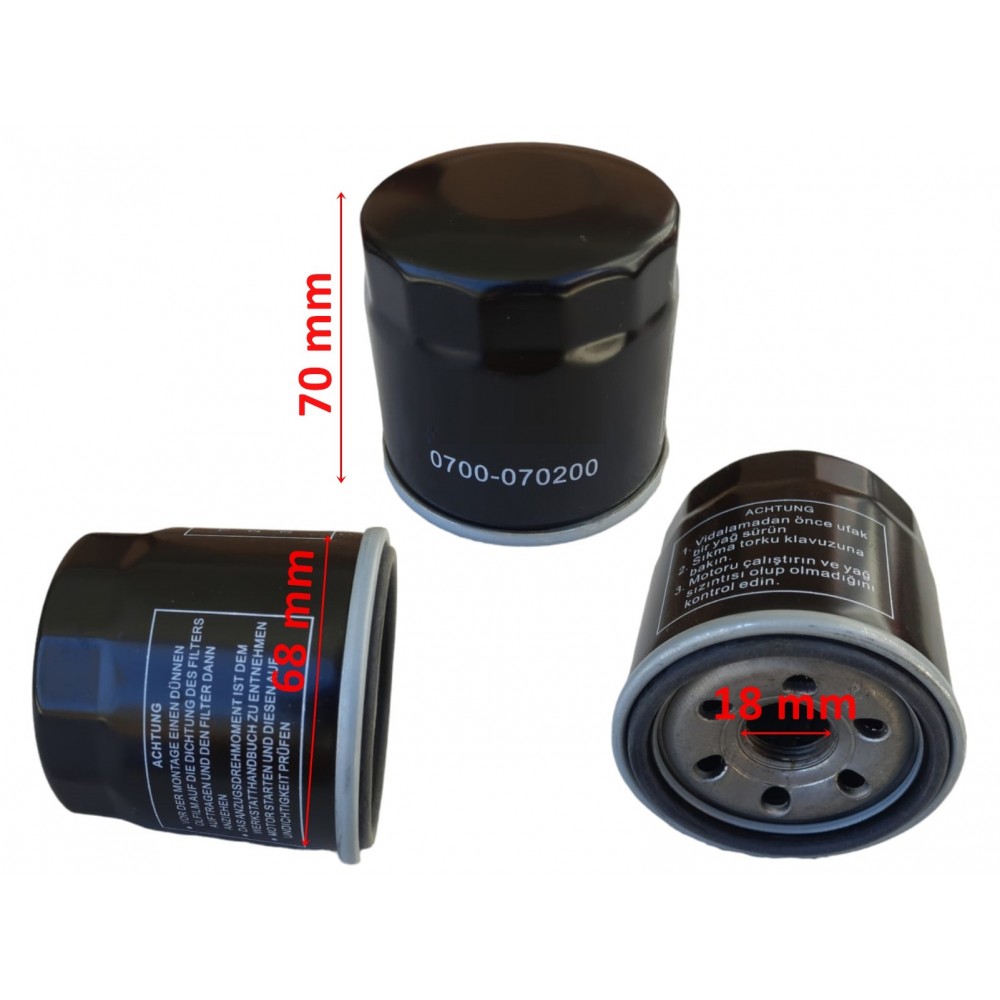 CF 650NK 650MT 450SR YAĞ FİLTRESİ HF682 68-70-18 mm