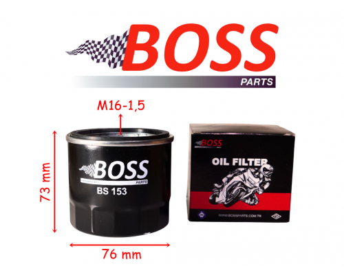 YAĞ FİLTRESİ BOSS BS153 (HF153) 76-73-M16-1,5 DUCATİ DİAVEL MONSTER MULTİSTRADA YAĞ FİLTRESİ BOSS BS153 (HF153) 76-73-M16-1,5 DUCATİ DİAVEL MONSTER MULTİSTRADA