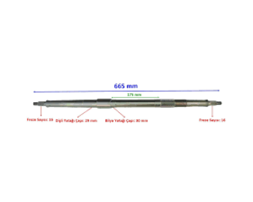 ATV 110 AKS 665 mm DİFRANSİYELLİ DİŞLİ YATAĞI 29 mm 16 FREZE ÖM ATV 110 AKS 665 mm DİFRANSİYELLİ DİŞLİ YATAĞI 29 mm 16 FREZE ÖM