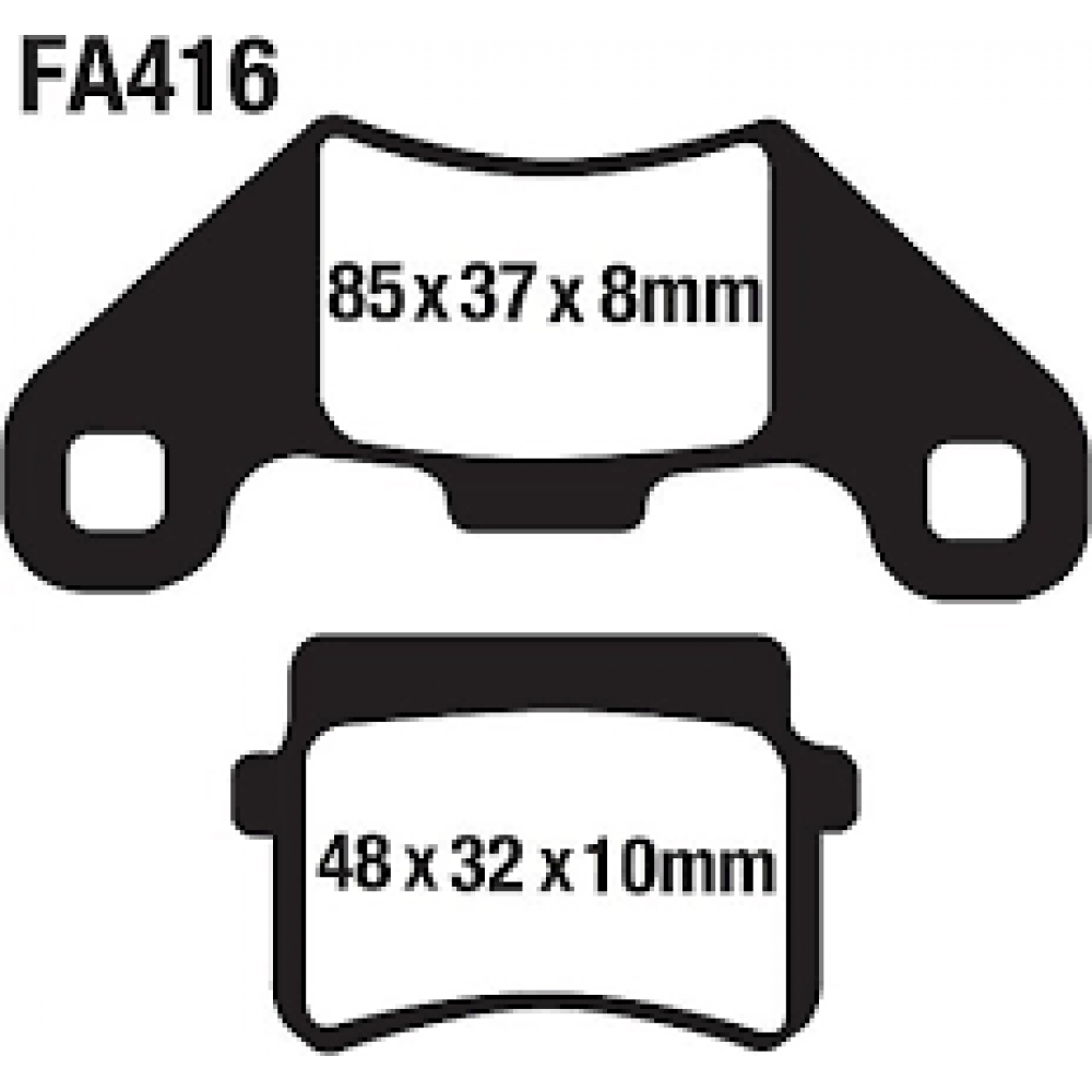 ÖN FREN DİSK BALATASI FA416 A KALİTE ATV AU SPİDER 250 CAZADOR 180