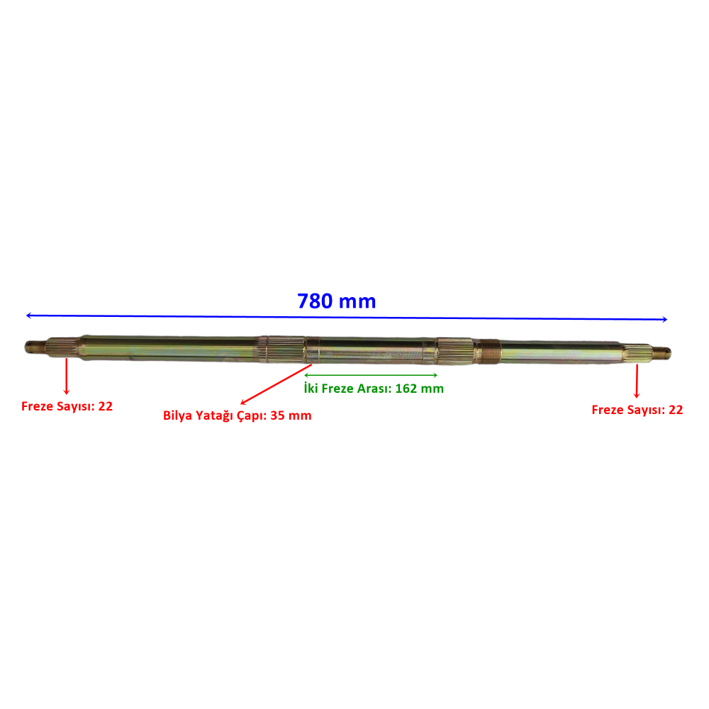 ATV LX 200 VİP TRACK 780 mm BİLYA YATAĞI 35 mm 1 YİVLİ ÖM