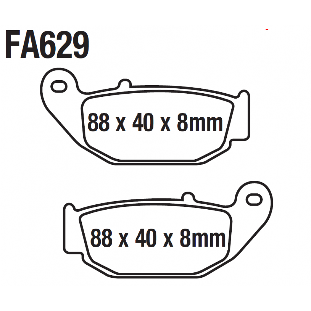 ARKA FREN DİSK BALATASI FA629 125 DRİFT L (EM) HONDA MSX 125 CBR 125 CRF 250(17-..) SUZUKİ GSX-R 125