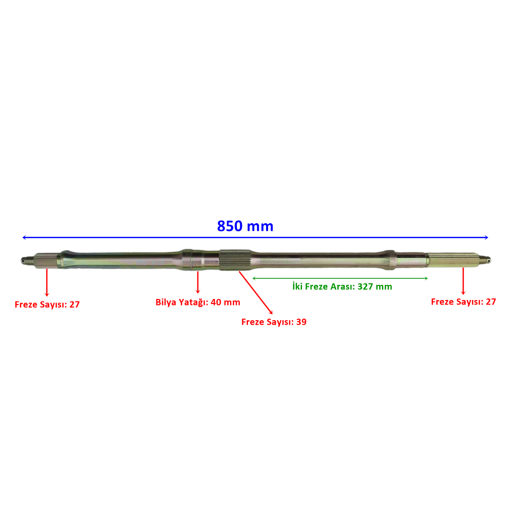 YUKİ AYDOS YK-24 AKS 322 mm BİLYA YATAĞI 25 mm 6-24 FREZE ÖM