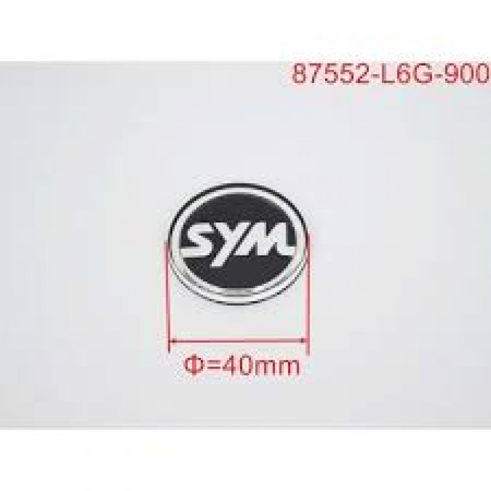 SYM JETX LOGO STICKER ON GOHUS KAPAGI COVER LID EMBLEM