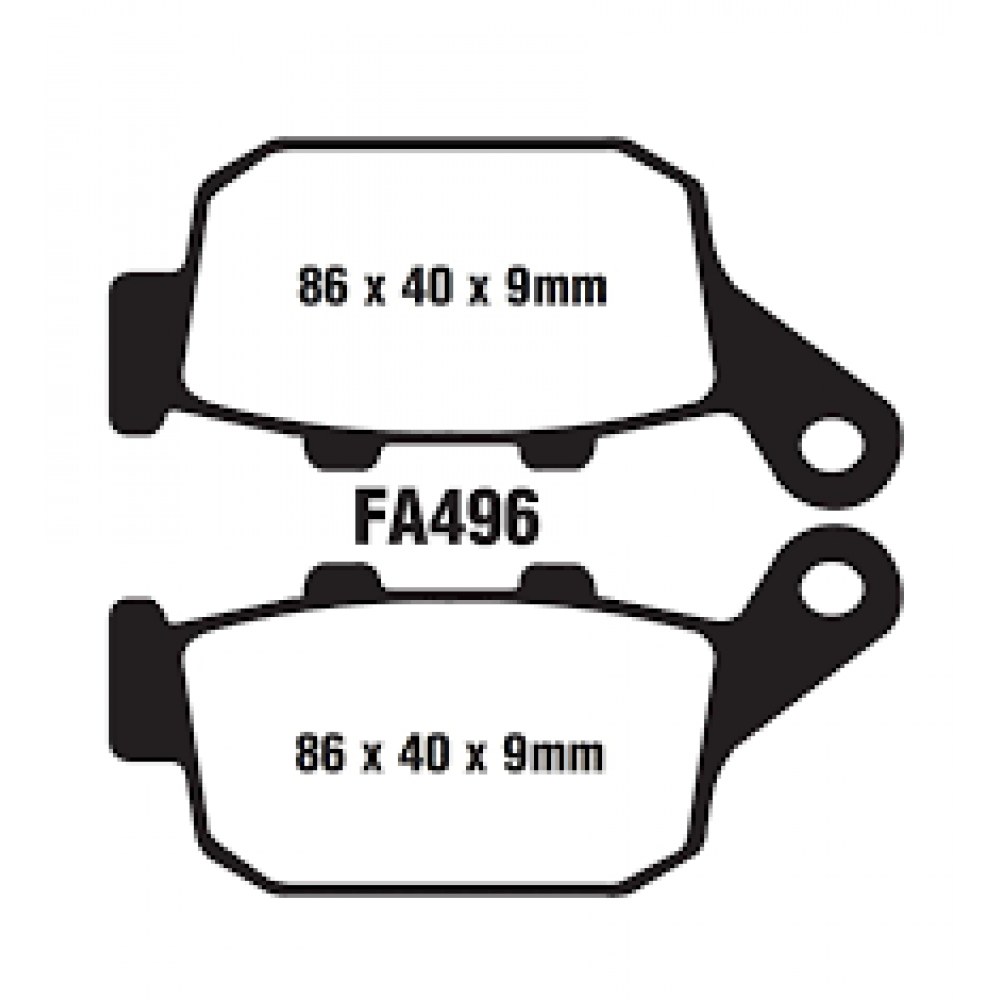 ARKA DİSK BALATA FA496 HONDA NC 700-750 XL600-650-700-CBR250-CBR500R-XRV750-SUZUKİ İNAZUMA GV 250 F